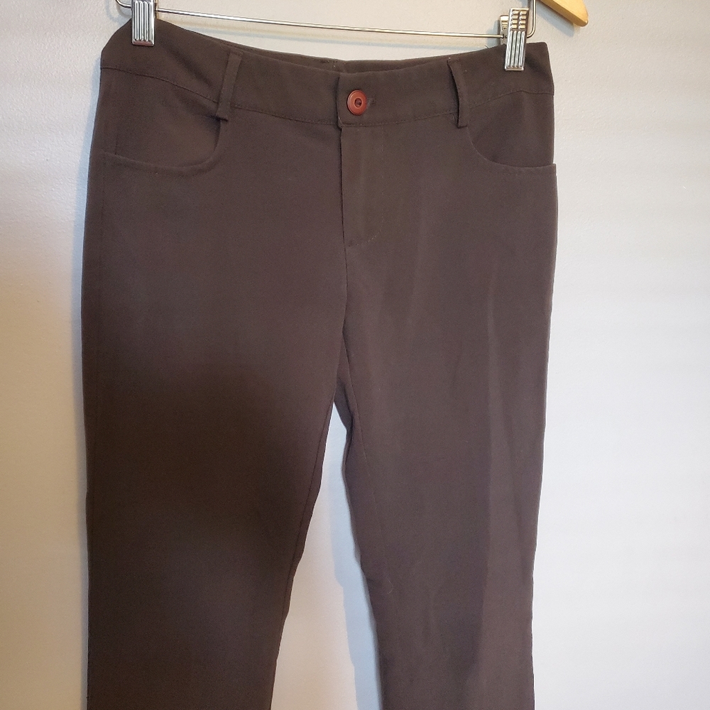 Dark Brown Seduction Fashion Dress Pants - Size S